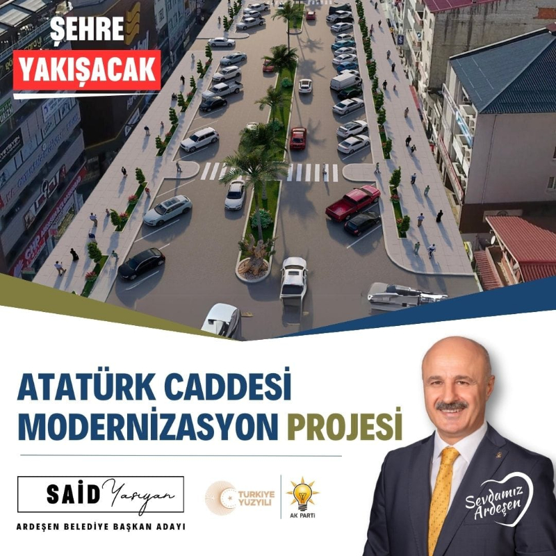 AK PARTİ ARDEŞEN BELEDİYE BAŞKAN ADAYI SAİD YAŞIYAN'IN ARDEŞEN'DE GERÇEKLEŞTİRMEYİ HEDEFLEDİĞİ PROJELER