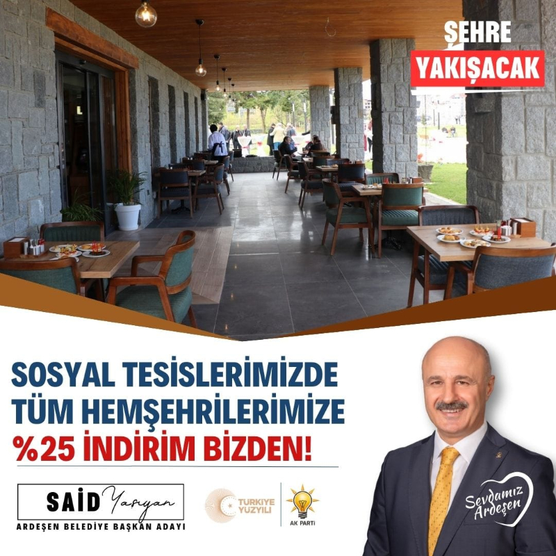 AK PARTİ ARDEŞEN BELEDİYE BAŞKAN ADAYI SAİD YAŞIYAN'IN ARDEŞEN'DE GERÇEKLEŞTİRMEYİ HEDEFLEDİĞİ PROJELER