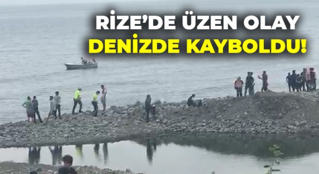 Rize’de denizde kaybolan genç için arama çalışması başlatıldı