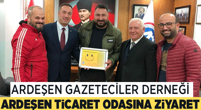 Ardeşen Gazeteciler Derneği Ticaret Odasını Ziyaret Etti