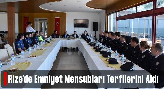 Rize’de 19 Emniyet Mensubu Terfi Aldı