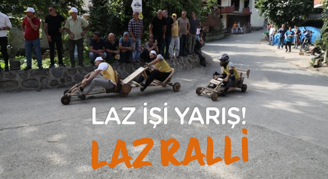 Rize'de tahta arabalar "Laz Ralli"de yarıştı