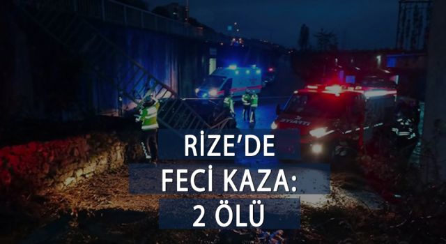 Rize'de Feci Kaza: 2 Ölü