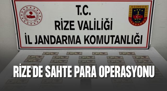 Rize'de Sahte Para Operasyonu