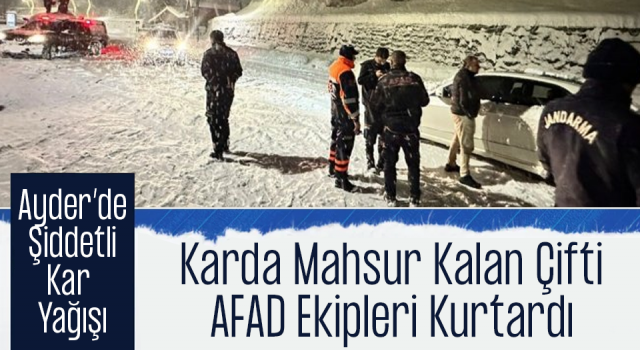 Karda Mahsur Kalan Vatandaşlar Afad Ekipleri Tarafından Kurtarıldı