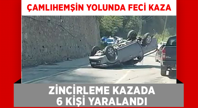 Çamlıhemşin yolunda zincirleme kaza