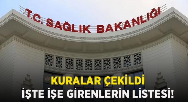 Sağlık Bakanlığı Rize Kurası Çekildi. İşte Kazanan İsimler