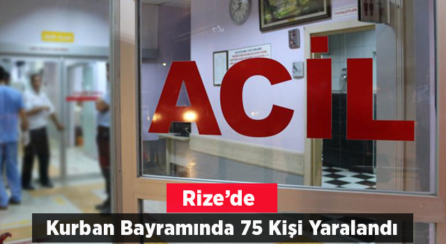 Rize'de Kurban Kesiminde 75 Kişi Yaralandı