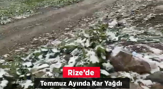 Tahpur Yaylası'nda temmuz ayında kar yağdı