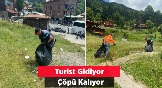 Turist gidiyor çöpü kalıyor