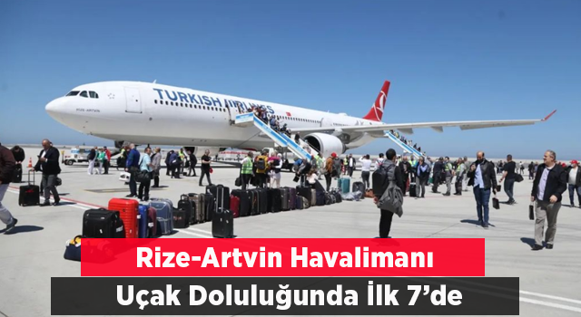 Rize-Artvin Havalimanı Uçak Doluluk Oranında İlk 7'de