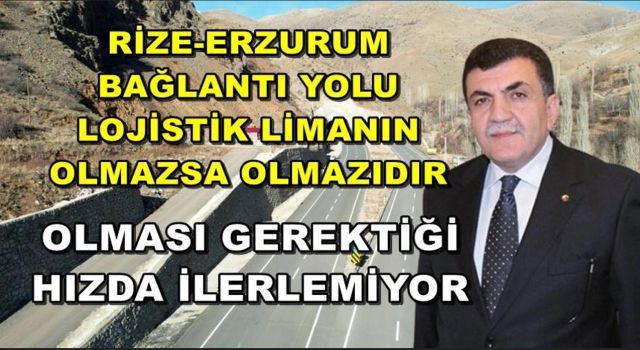 "Rize Erzurum Bağlantı Yolu Lojistik Limanın Olmazsa Olmazıdır Ama Olması Gerektiği Hızda İlerlemiyor"