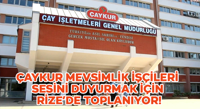 ÇAYKUR Mevsimlik İşçileri Sesini Duyurmak İçin Rize’de Toplanıyor!