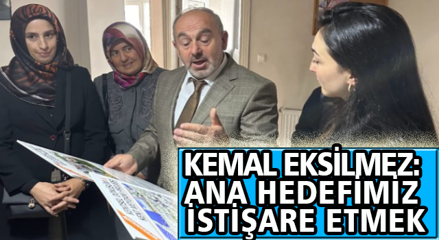 KEMAL EKSİLMEZ:ANA HEDEFİMİZ İSTİŞARE ETMEK