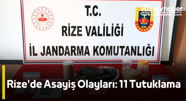 Rize'de Asayiş Olayları: 11 Tutuklama