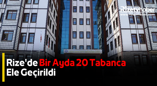 Rize'de Bir Ayda 20 Tabanca Ele Geçirildi