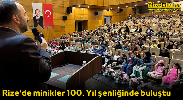 Rize'de minikler 100. Yıl şenliğinde buluştu