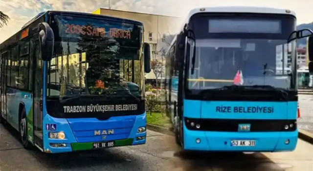 Rize-Trabzon Arası Belediye Otobüs Sefer Saatlerinde Güncelleme