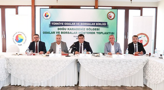 TOBB Doğu Karadeniz Bölgesi Oda Borsa Müşterek Toplantısı, Rize TSO ev sahipliğinde gerçekleştirildi