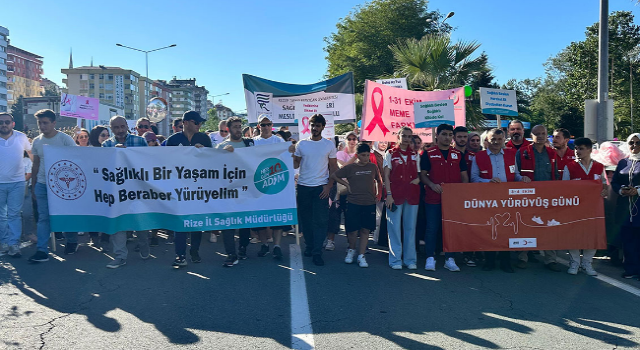 Rize’de yoğun katılımlı "Dünya Yürüyüş Günü“ etkinliği