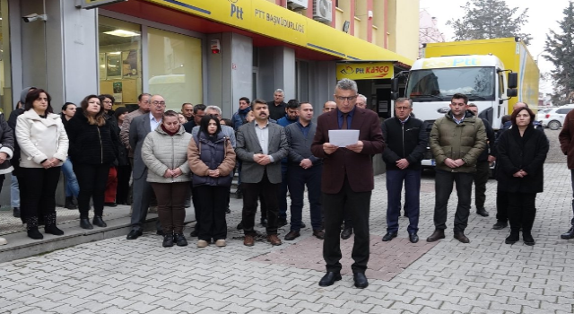 Rize'de 2 PTT çalışanının öldürülmesi, Burdur'da protesto edildi