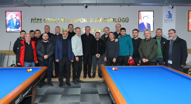 Rize’de 3 Bant Bilardo Bölge Şampiyonası Gerçekleştirildi