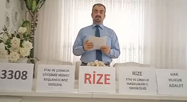 Rize’de de Staj ve Çıraklık Sigortası Mağdurları Haklarını Arıyor