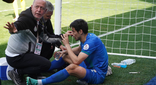 Çaykur Rizesporlu Alikulov'un Burnunda ve Elmacık Kemiğinde Kırık!