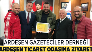 Ardeşen Gazeteciler Derneği Ticaret Odasını Ziyaret Etti