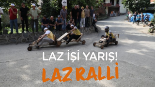 Rize'de tahta arabalar "Laz Ralli"de yarıştı