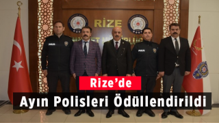 Rize’de Ayın Polisleri Ödüllendirildi