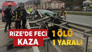 Rize’de Feci Kaza: 1 Ölü 1 Yaralı