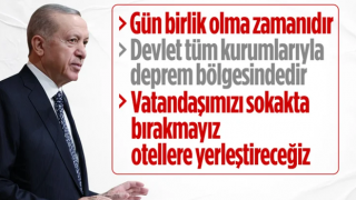 Cumhurbaşkanı Erdoğan: Vatandaşlarımızı otellere yerleştirmeye hazırız