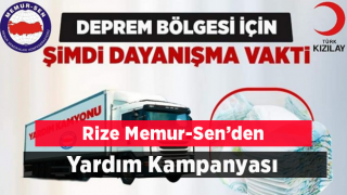 Rize Memur-sen Adana’ya 1 TIR Çocuk Bezi Yardım Kampanyası