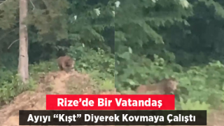 Önüne Çıkan Ayıyı ‘kışt’ Diyerek Kovmaya Çalıştı