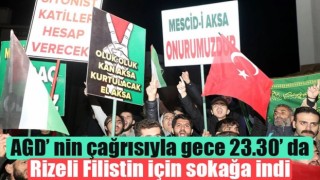 AGD’ nin Çağrısıyla Rizeli Filistin İçin Sokağa İndi