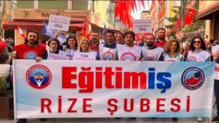 Rize Eğitim İş Ordu’da” Barınamıyoruz Geçinemiyoruz Yaşayamıyoruz” Eylemine Katıldı