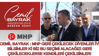 CEMİL BAYRAK : MHP GERİ ÇEKİLECEK DİYENLER İYİ BİLSİNLER Kİ BİZ BU SEÇİMİ ALACAĞIZ! GERİ ÇEKİLECEKLERSE KENDİLERİ ÇEKİLSİNLER!