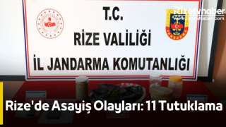 Rize'de Asayiş Olayları: 11 Tutuklama