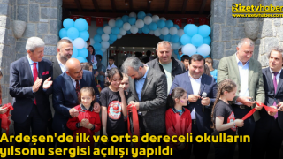 Ardeşen'de ilk ve orta dereceli okulların yıl sonu sergisi açılışı yapıldı