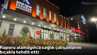 Raporu alamayınca sağlık çalışanlarını bıçakla tehdit etti