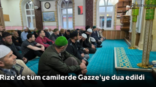 Rize'de tüm camilerde Gazze'ye dua edildi