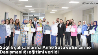 Sağlık çalışanlarına Anne Sütü ve Emzirme Danışmanlığı eğitimi verildi