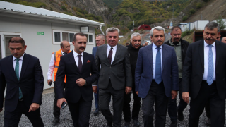 Rize Valisi Baydaş ile Erzurum Valisi Çiftçi, Ovit bağlantı yollarını inceledi