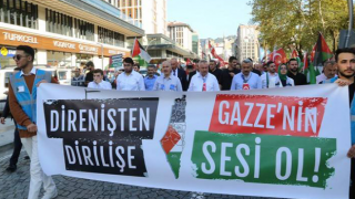 Rize’de Filistin'e destek yürüyüşü düzenlendi