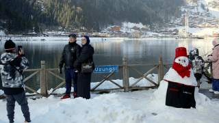 Beyaza bürünen Uzungöl’de ‘kış turizmi’ atağı