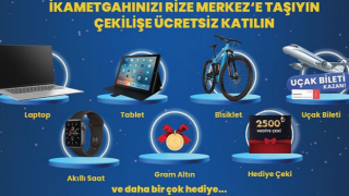 Rize Belediyesi’nden Gençlere Büyük Çekiliş: Laptop, Tablet, Uçak Bileti ve Daha Fazlası!