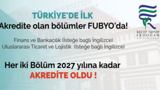 RTEÜ, Finans ve Bankacılık ile Uluslararası Ticaret-Lojistik Bölümlerinde Türkiye'de İlk Akreditasyonu Aldı