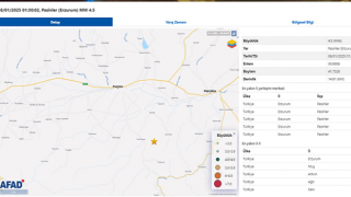 Erzurum'da 4.5 büyüklüğünde deprem