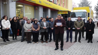 Rize'de 2 PTT çalışanının öldürülmesi, Burdur'da protesto edildi